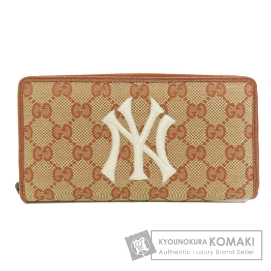 GUCCI 547791 NY Yankees collaboration GG Long wallet (with coin pocket) Canvas Ladies [Used]