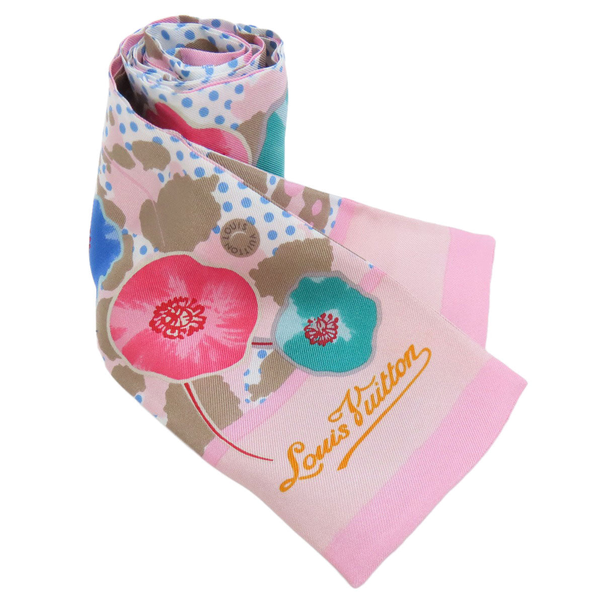 LOUIS VUITTON M75214 Bando Retro Flower Scarf Silk Ladies [Used]