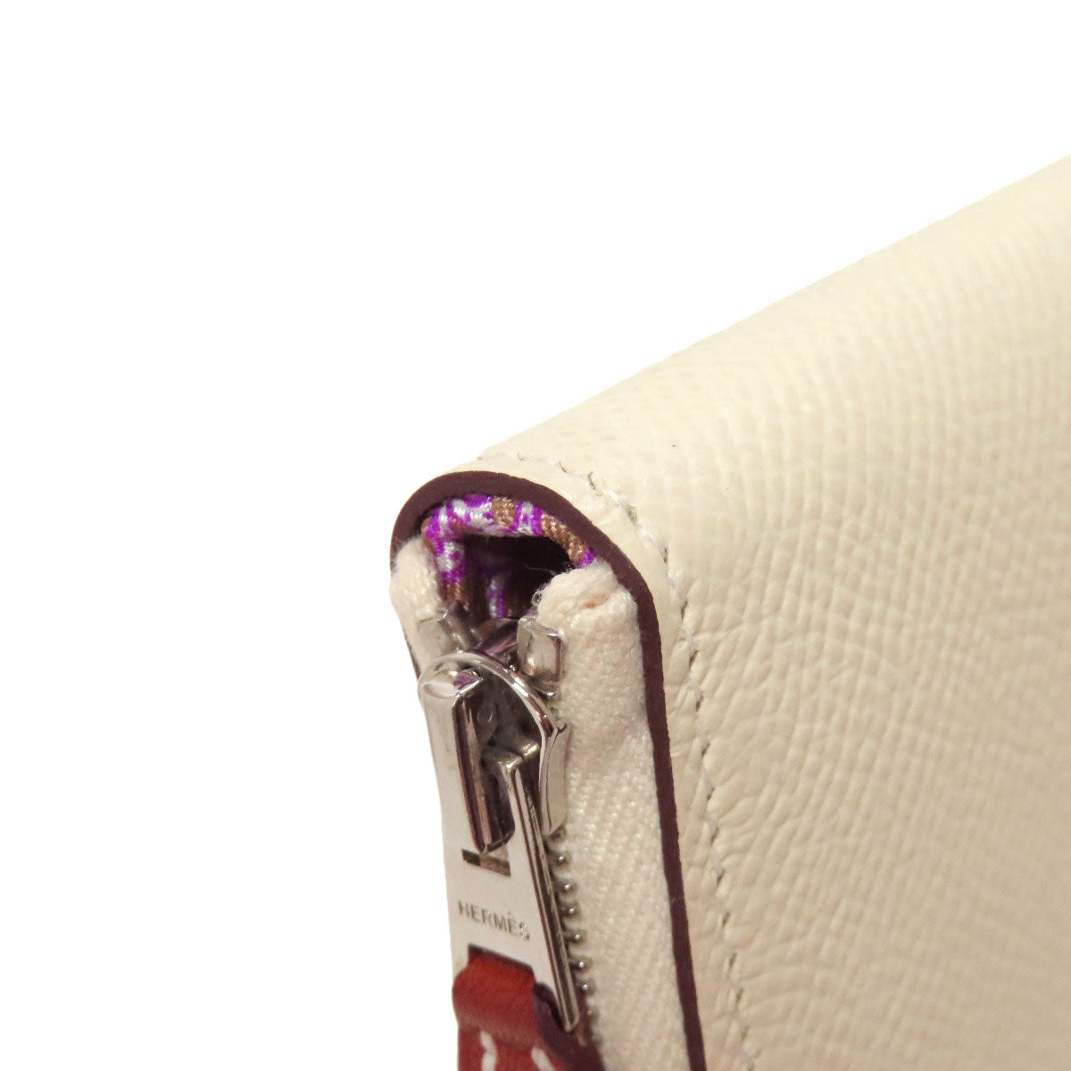 HERMES Azap Silkin Long Nata Long wallet (with coin pocket) Epsom Ladies [Used]