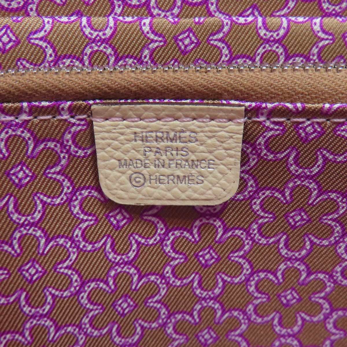 HERMES Azap Silkin Long Nata Long wallet (with coin pocket) Epsom Ladies [Used]