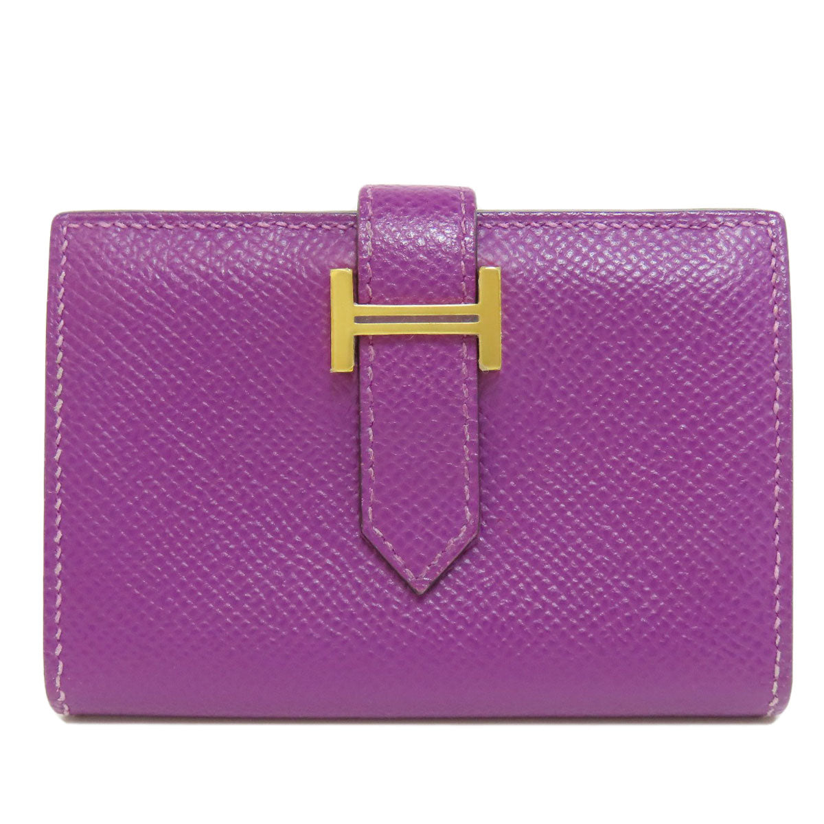 HERMES Bearn Gold Hardware Card Case Epsom Ladies [Used]