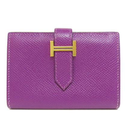 HERMES Bearn Gold Hardware Card Case Epsom Ladies [Used]