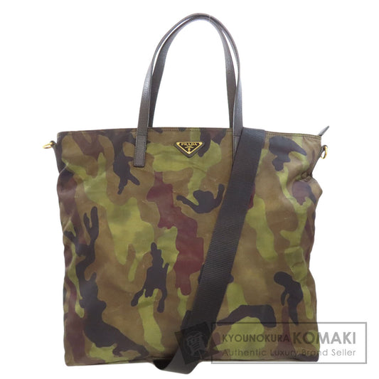 プラダ 迷彩柄 2WAY トートバッグ ナイロン素材 レディース 【中古】【PRADA】