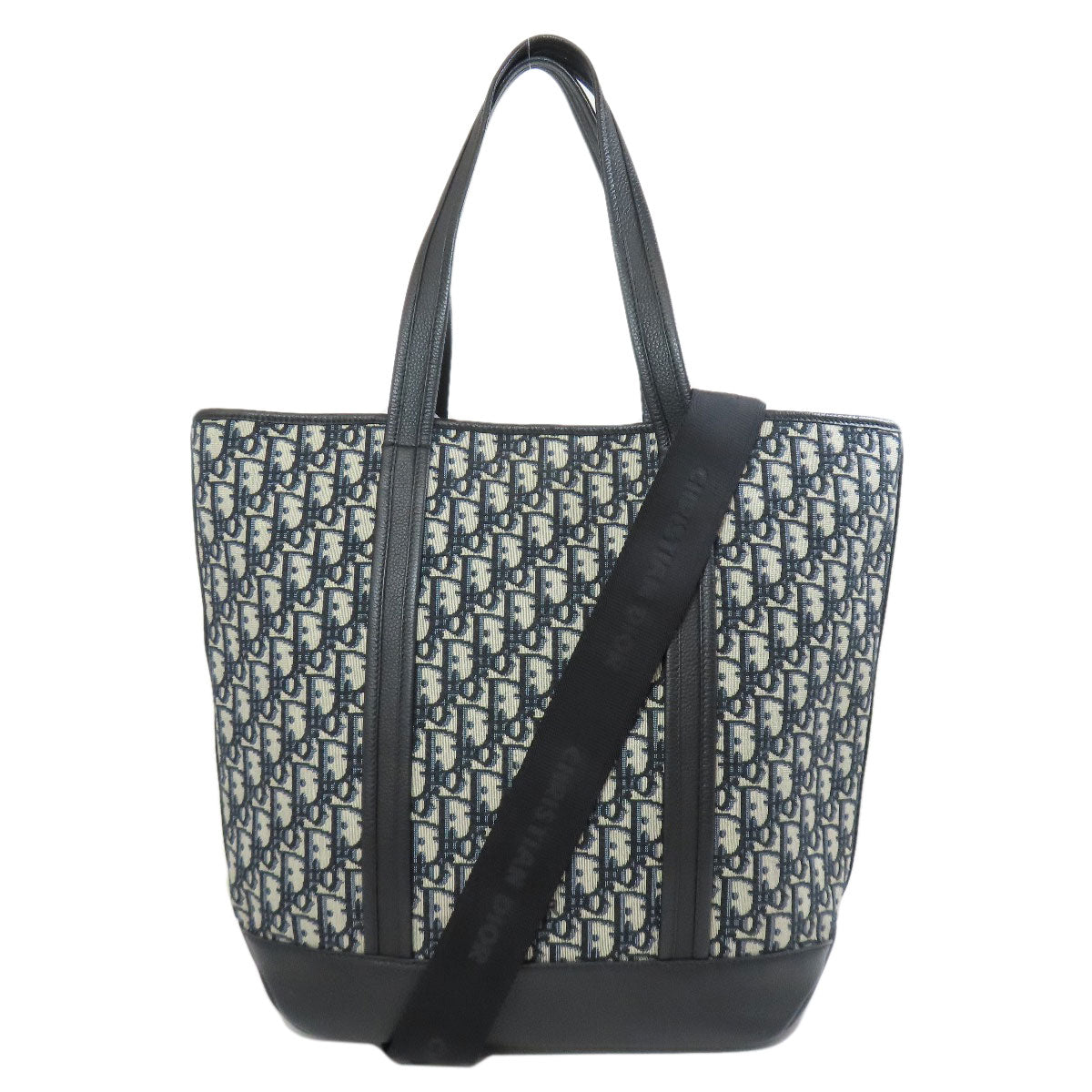 CHRISTIAN DIOR Oblique 2WAY Tote Bag Canvas CalfLadies [Used]