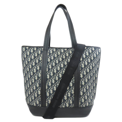 CHRISTIAN DIOR Oblique 2WAY Tote Bag Canvas CalfLadies [Used]