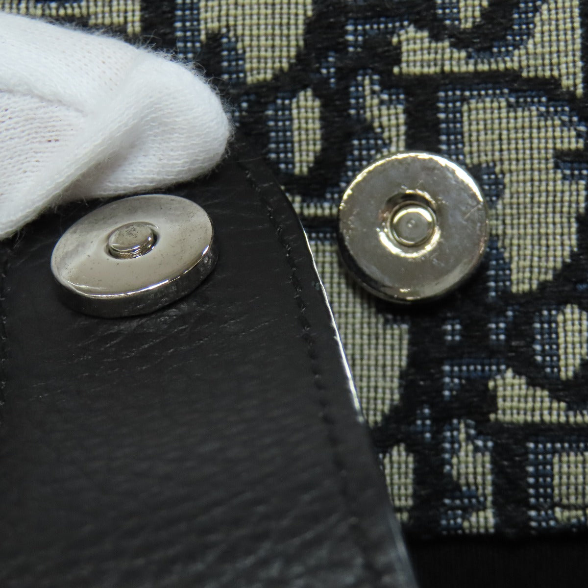 CHRISTIAN DIOR Oblique 2WAY Tote Bag Canvas CalfLadies [Used]