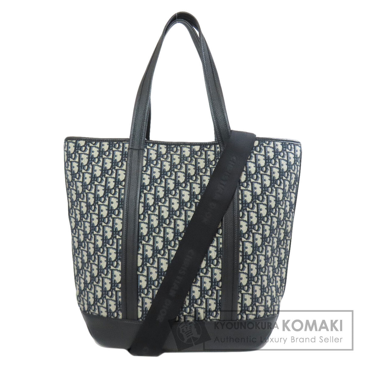 CHRISTIAN DIOR Oblique 2WAY Tote Bag Canvas CalfLadies [Used]