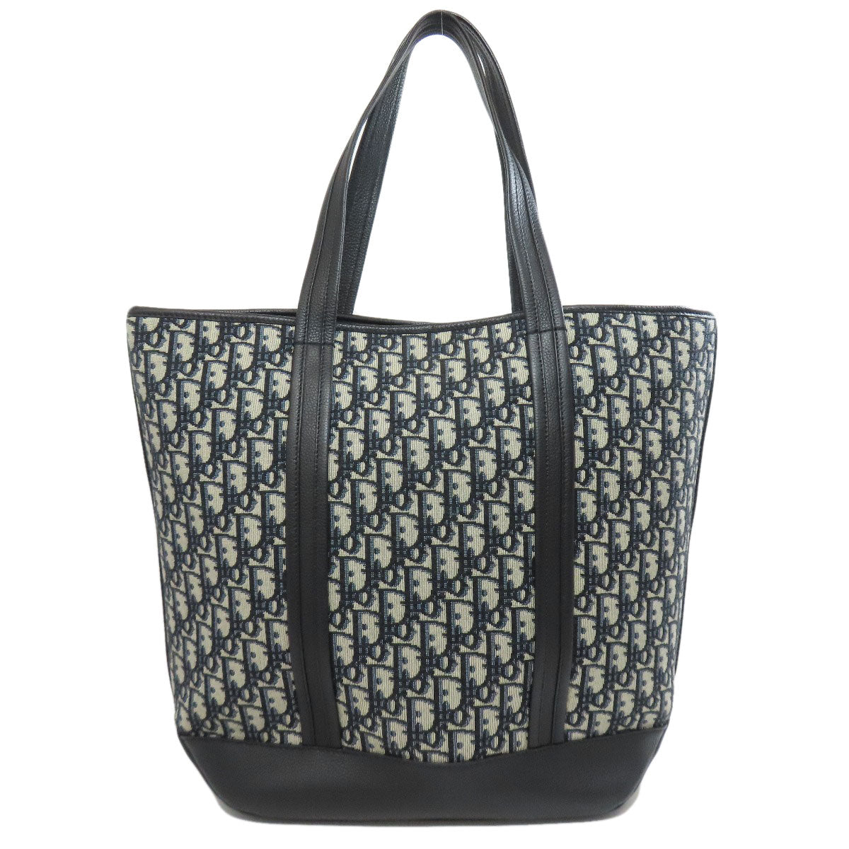 CHRISTIAN DIOR Oblique 2WAY Tote Bag Canvas CalfLadies [Used]