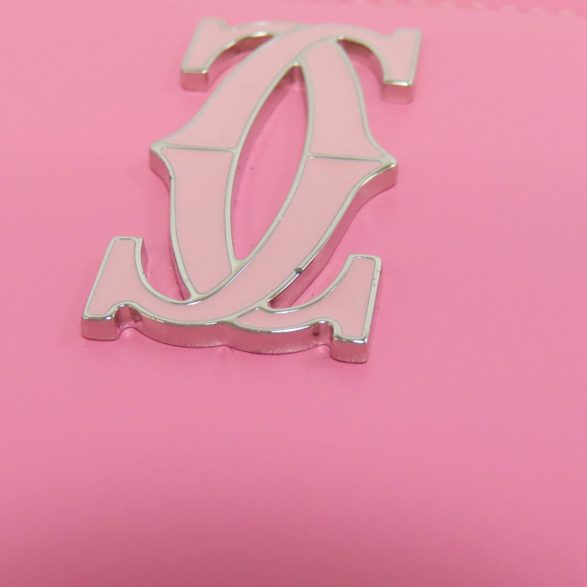 CARTIER Double C Long wallet (with coin pocket) Leather Ladies [Used]