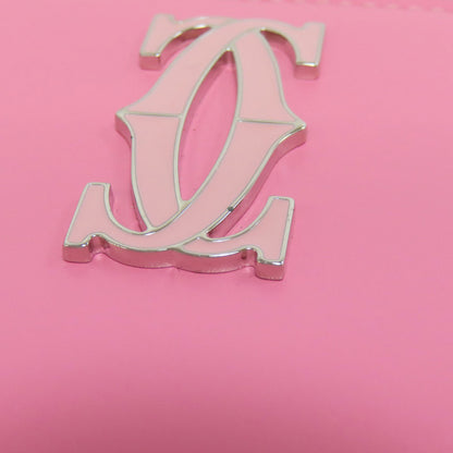 CARTIER Double C Long wallet (with coin pocket) Leather Ladies [Used]