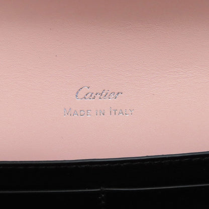 CARTIER Double C Long wallet (with coin pocket) Leather Ladies [Used]