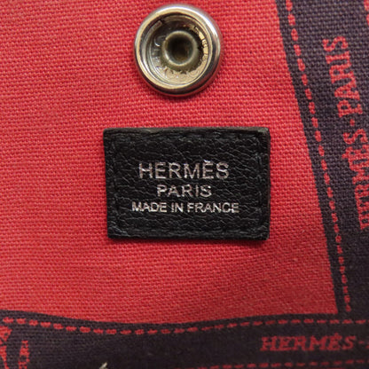 HERMES   Tote Bag Garden Party PM Bordeaux Ribbon SilverHardware Towar Ladies