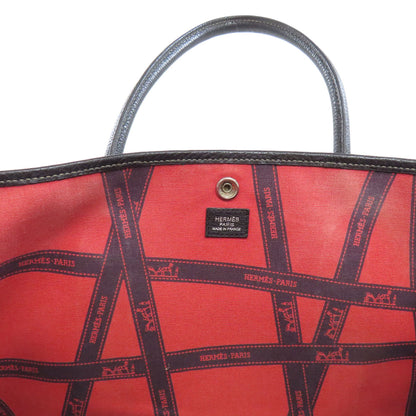 HERMES   Tote Bag Garden Party PM Bordeaux Ribbon SilverHardware Towar Ladies