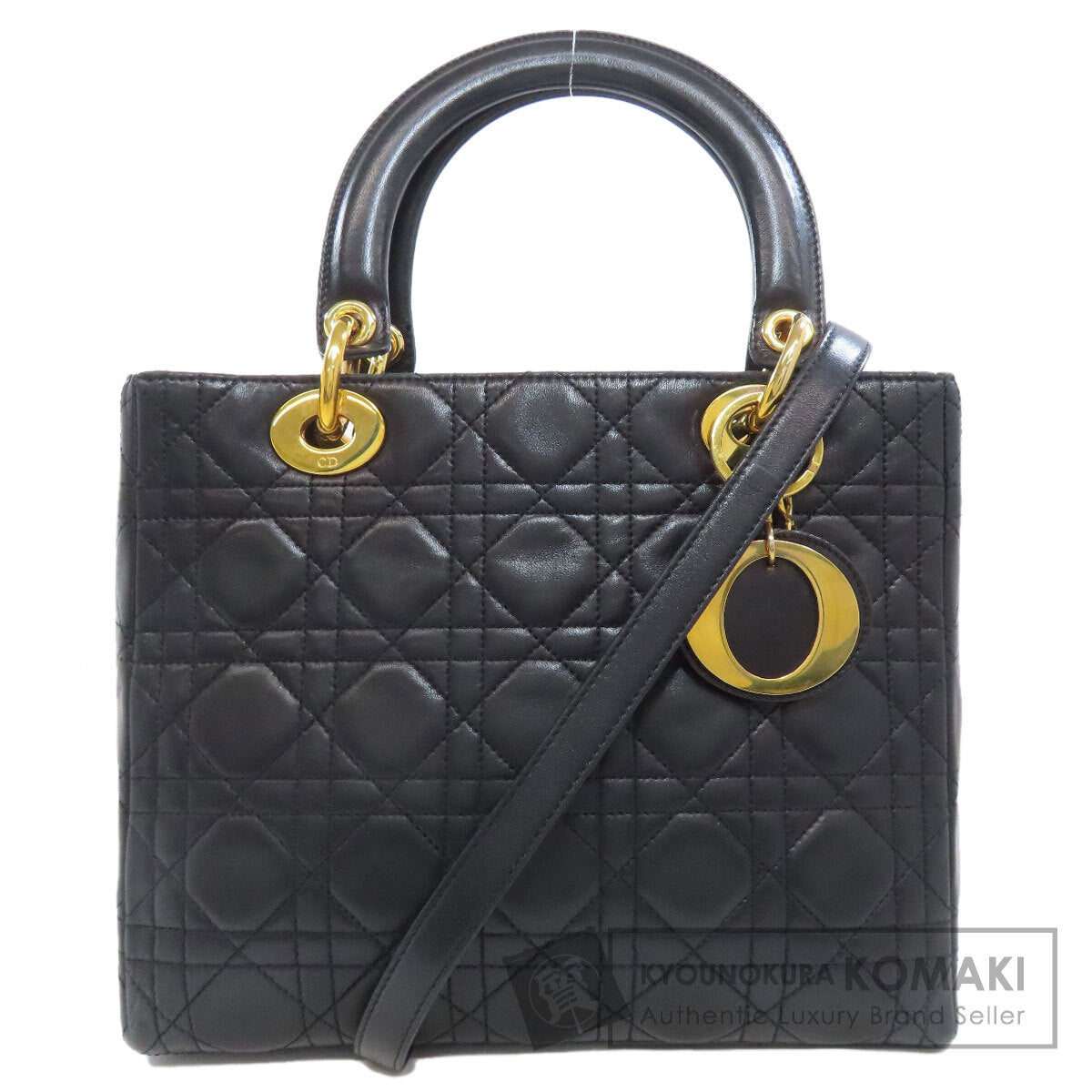 CHRISTIAN DIOR   Handbag Lady Dior Medium 2WAY Lambskin Ladies