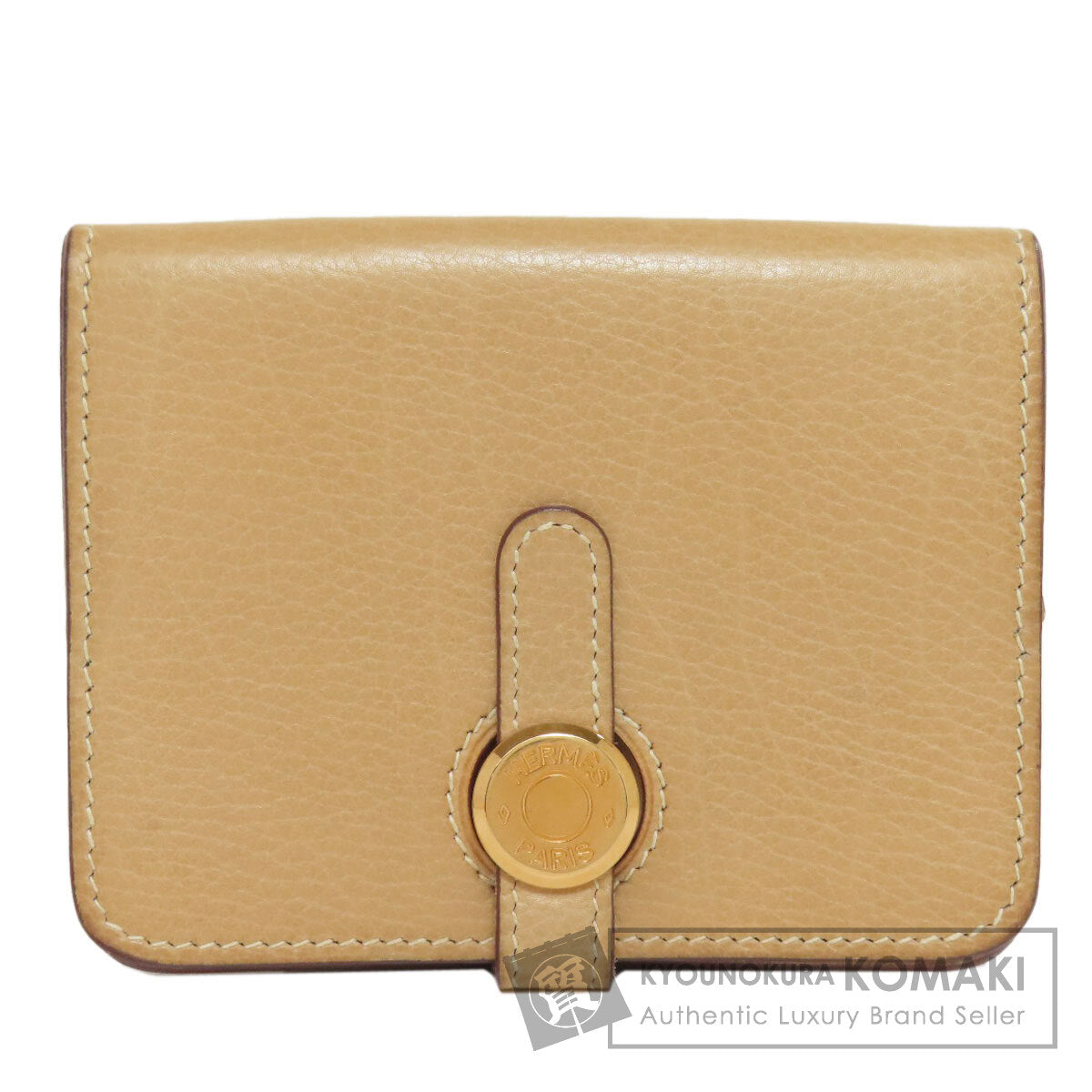 HERMES   coin purse Dogon GoldHardware Taurillon Clemence Ladies