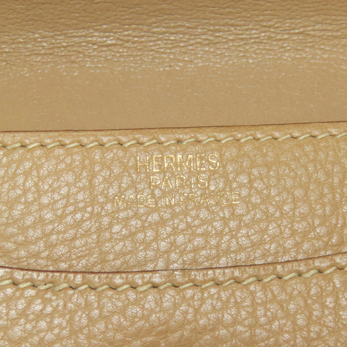 HERMES   coin purse Dogon GoldHardware Taurillon Clemence Ladies