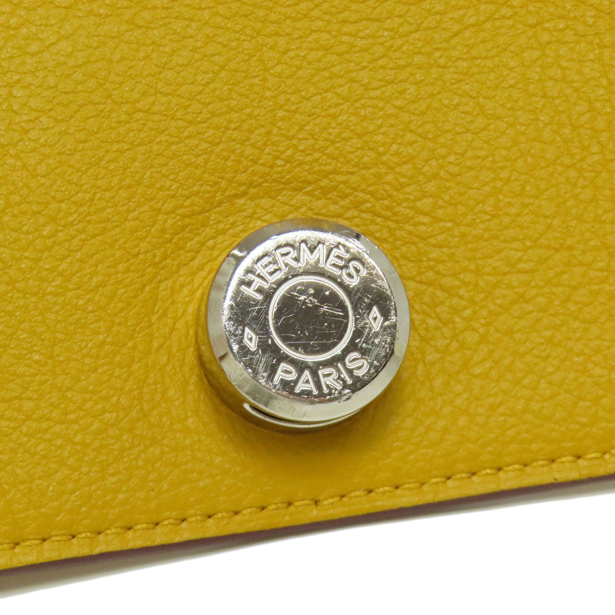 HERMES Dogon SilverHardware coin purse Chevre Ladies [Used]