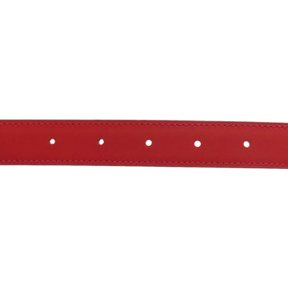 HERMES Rival Vermilion Rose SVHardware belt Swift Epsommens [Used]