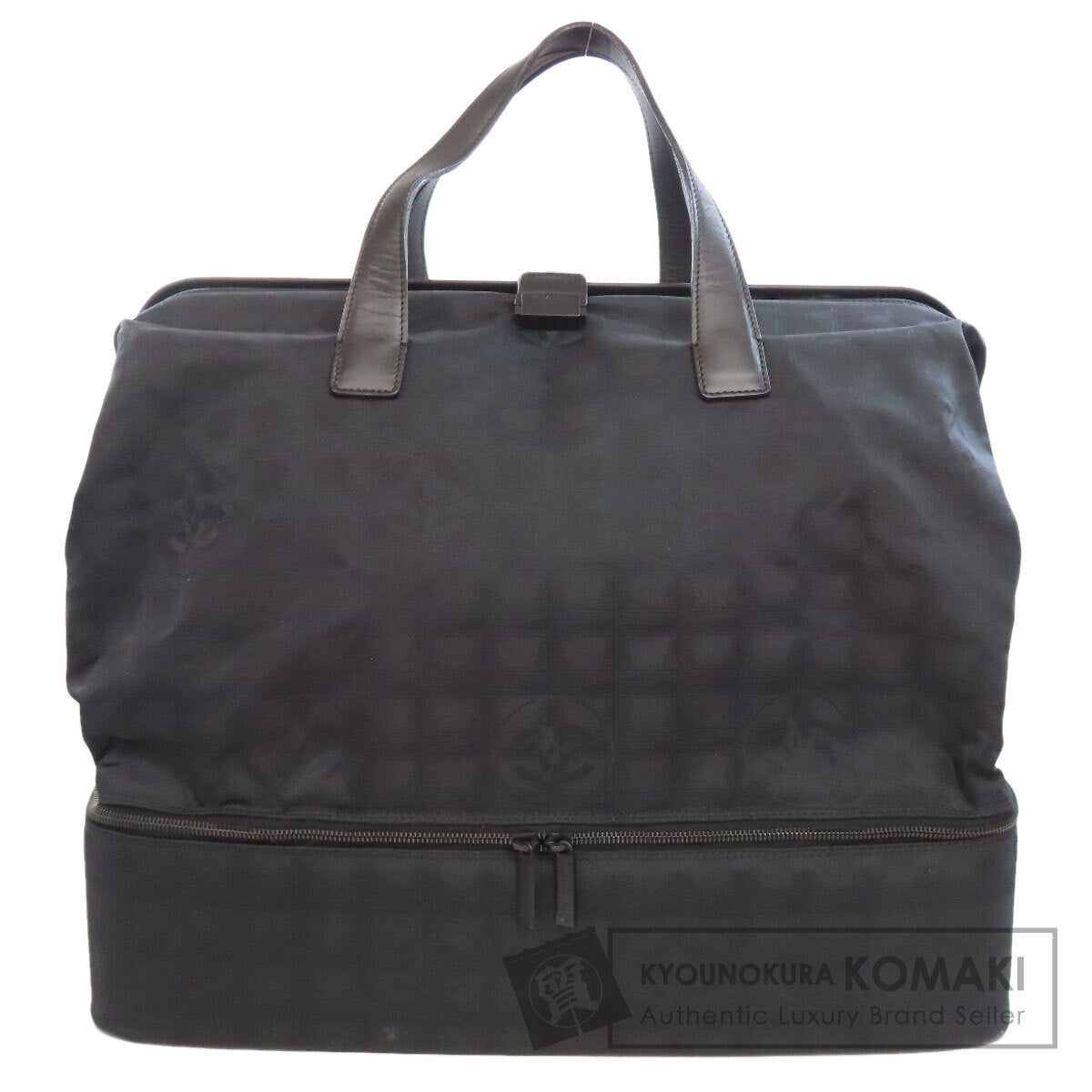 シャネル ニュートラベルライン ボストンバッグ ナイロンジャガード レディース 【中古】【CHANEL】