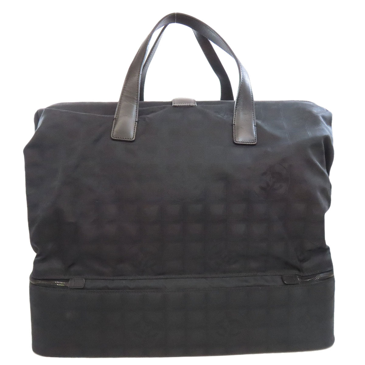 シャネル ニュートラベルライン ボストンバッグ ナイロンジャガード レディース 【中古】【CHANEL】