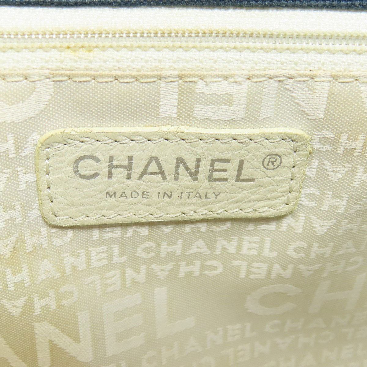 CHANEL   Handbag Chocolate Bar Rope Handle SilverHardware Canvas Ladies