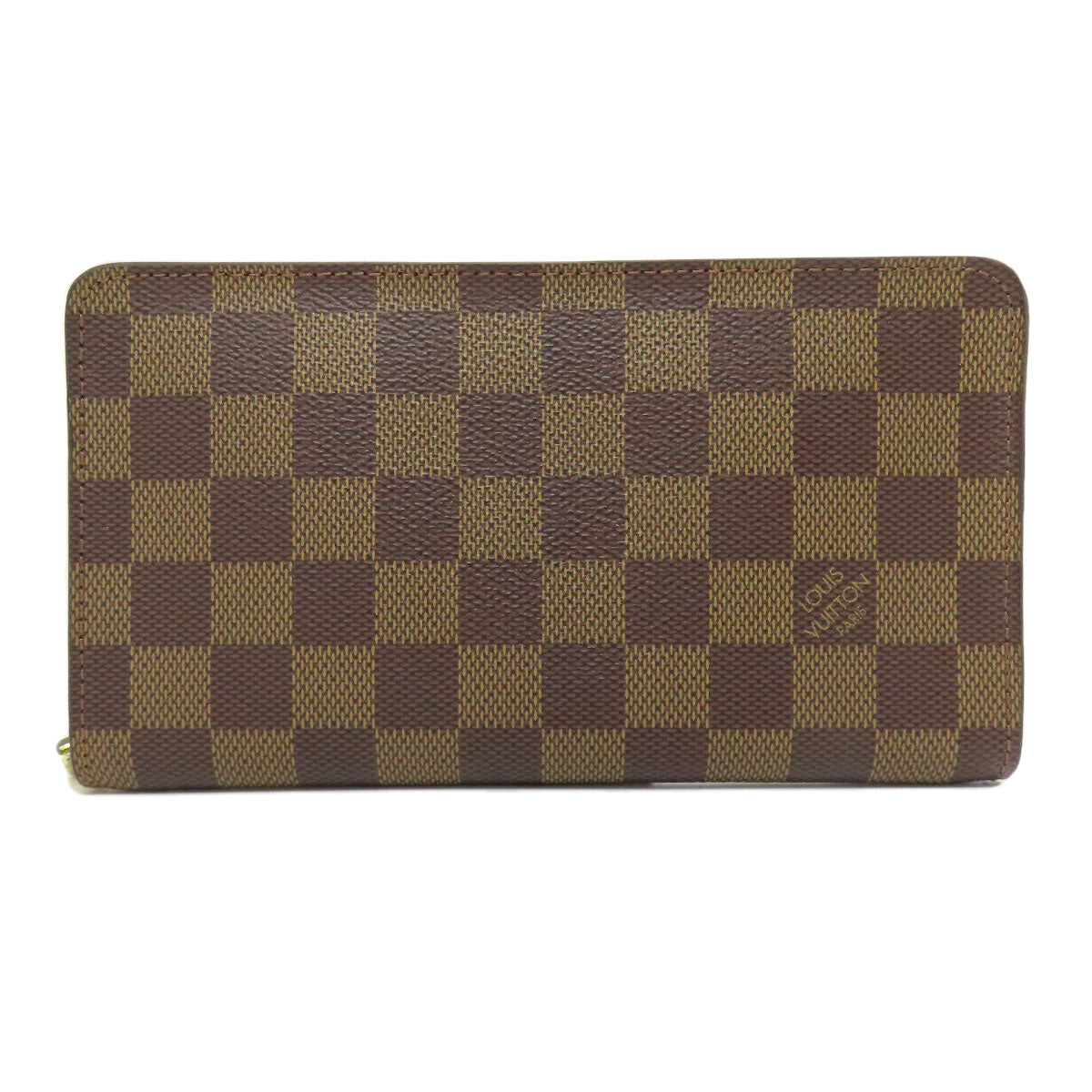 LOUIS VUITTON N61728 Portonet Zip Long wallet (with coin pocket) Damier canvas Ladies [Used]