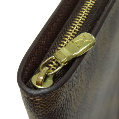 LOUIS VUITTON N61728 Portonet Zip Long wallet (with coin pocket) Damier canvas Ladies [Used]