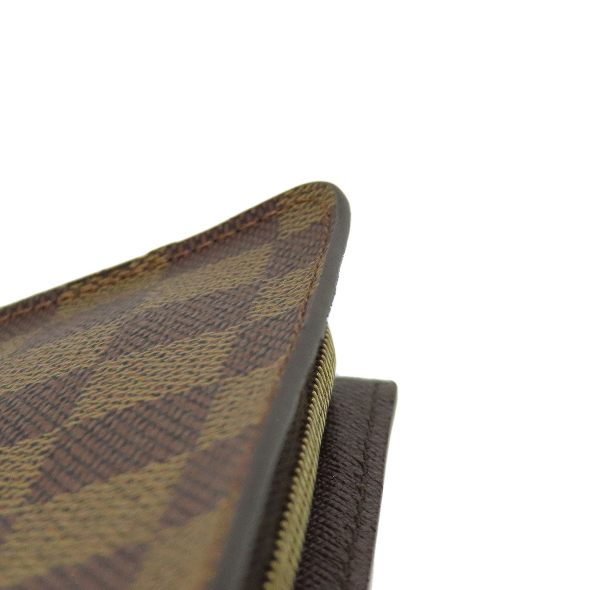 LOUIS VUITTON N61728 Portonet Zip Long wallet (with coin pocket) Damier canvas Ladies [Used]