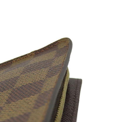 LOUIS VUITTON N61728 Portonet Zip Long wallet (with coin pocket) Damier canvas Ladies [Used]