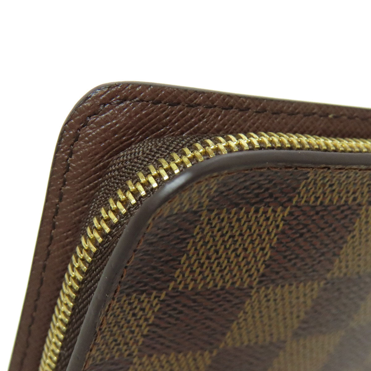 LOUIS VUITTON N61728 Portonet Zip Long wallet (with coin pocket) Damier canvas Ladies [Used]