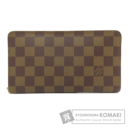 LOUIS VUITTON N61728 Portonet Zip Long wallet (with coin pocket) Damier canvas Ladies [Used]