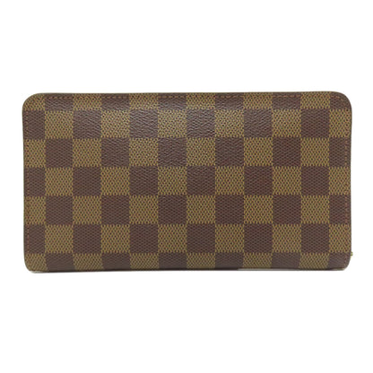 LOUIS VUITTON N61728 Portonet Zip Long wallet (with coin pocket) Damier canvas Ladies [Used]