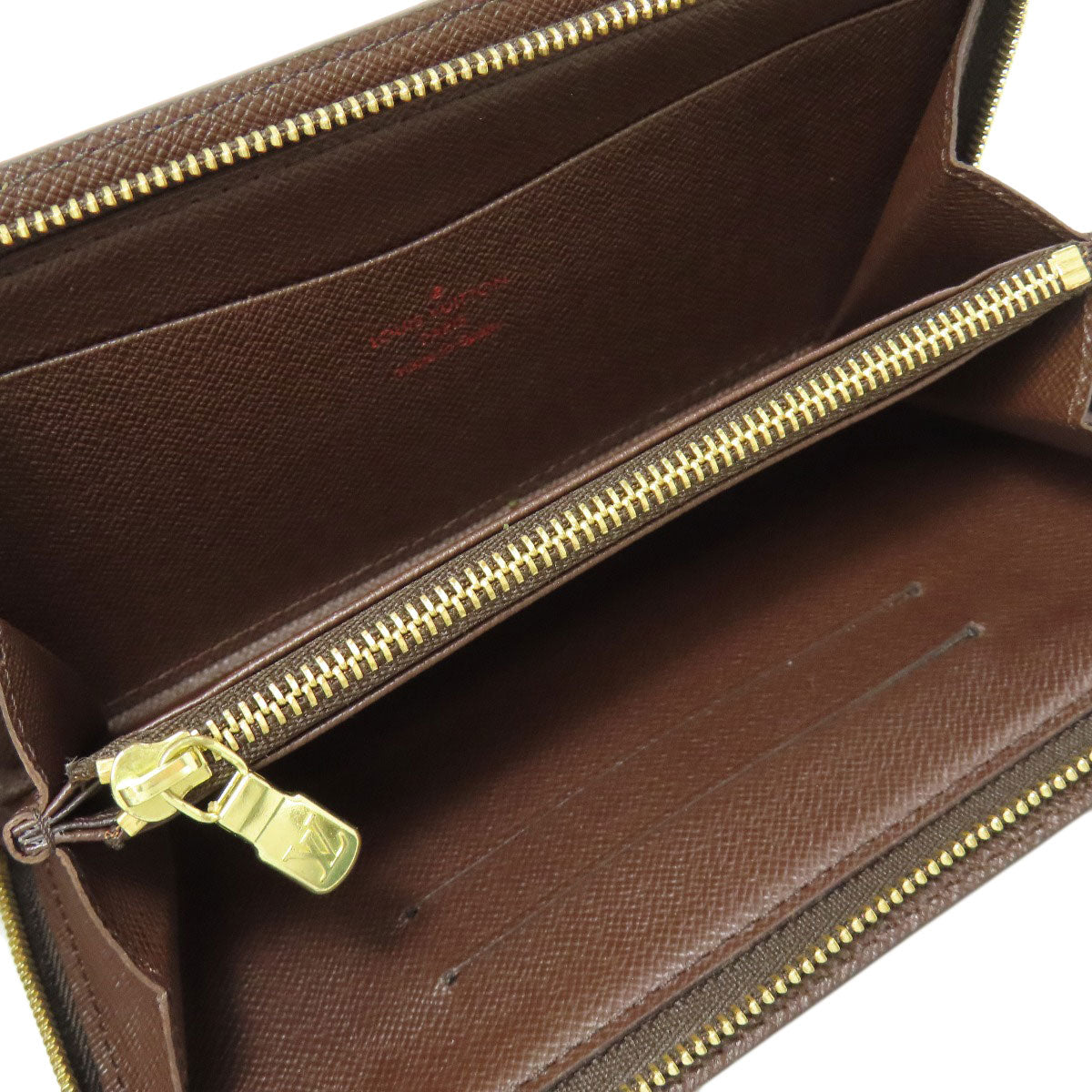 LOUIS VUITTON N61728 Portonet Zip Long wallet (with coin pocket) Damier canvas Ladies [Used]