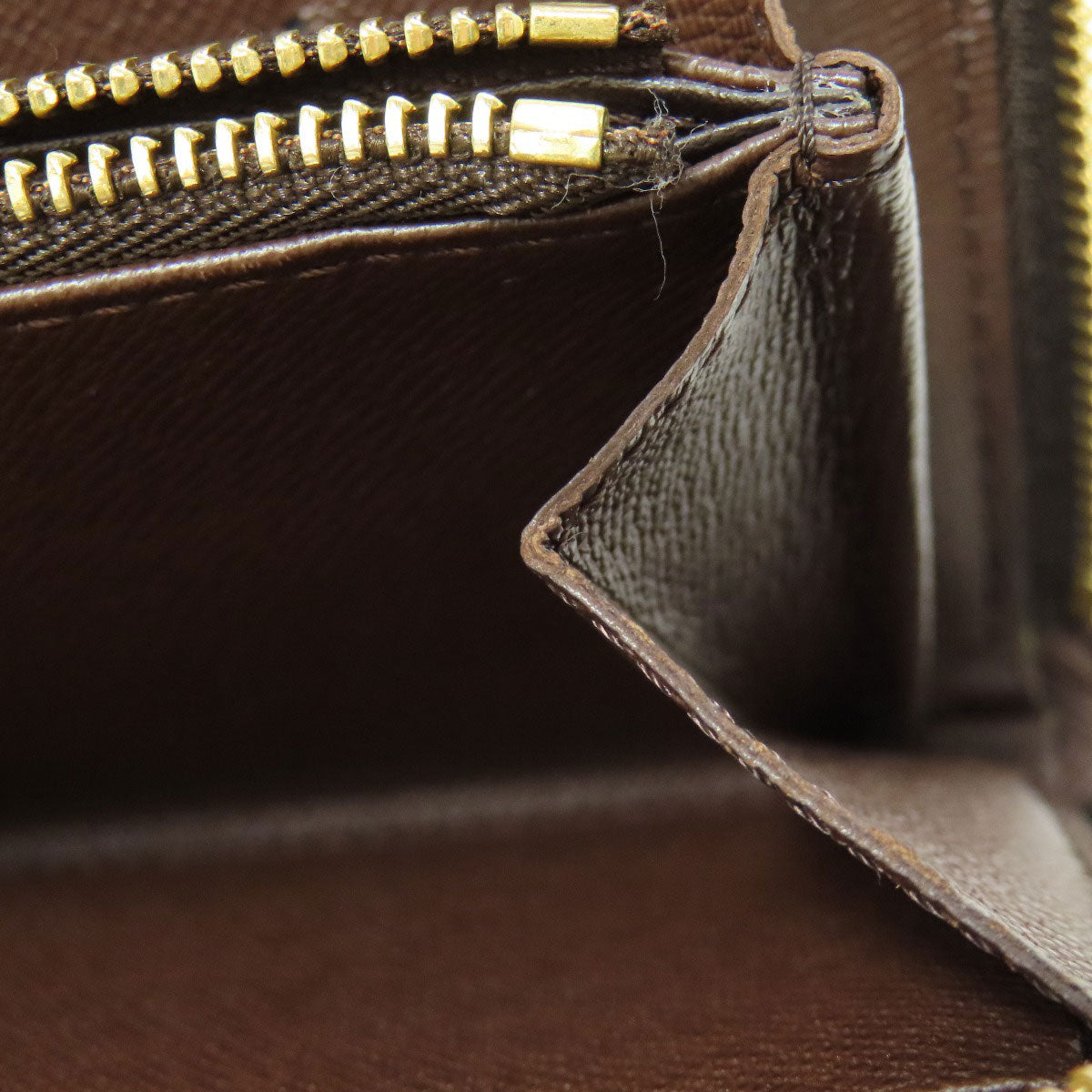 LOUIS VUITTON N61728 Portonet Zip Long wallet (with coin pocket) Damier canvas Ladies [Used]