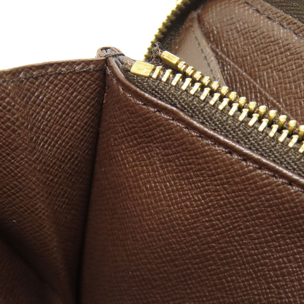 LOUIS VUITTON N61728 Portonet Zip Long wallet (with coin pocket) Damier canvas Ladies [Used]