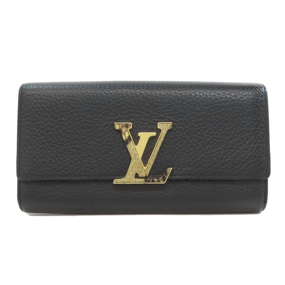 LOUIS VUITTON  N90129 Long wallet (with coin pocket) Portefeiulle Capuccine Taurillon ClemenceLeather Ladies