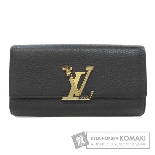 LOUIS VUITTON  N90129 Long wallet (with coin pocket) Portefeiulle Capuccine Taurillon ClemenceLeather Ladies