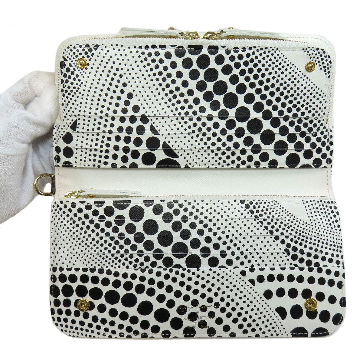LOUIS VUITTON M60452 Portefeiulle and Insolite collaboration with Yayoi Kusama Long wallet (with coin pocket) Monogram canvas Ladies [Used]