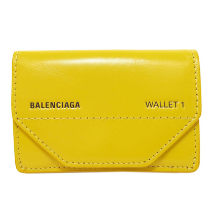 BALENCIAGA 529098 Logo tri-fold wallet Bifold Wallet with Coin Pocket Leather Ladies [Used]