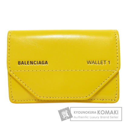 BALENCIAGA 529098 Logo tri-fold wallet Bifold Wallet with Coin Pocket Leather Ladies [Used]