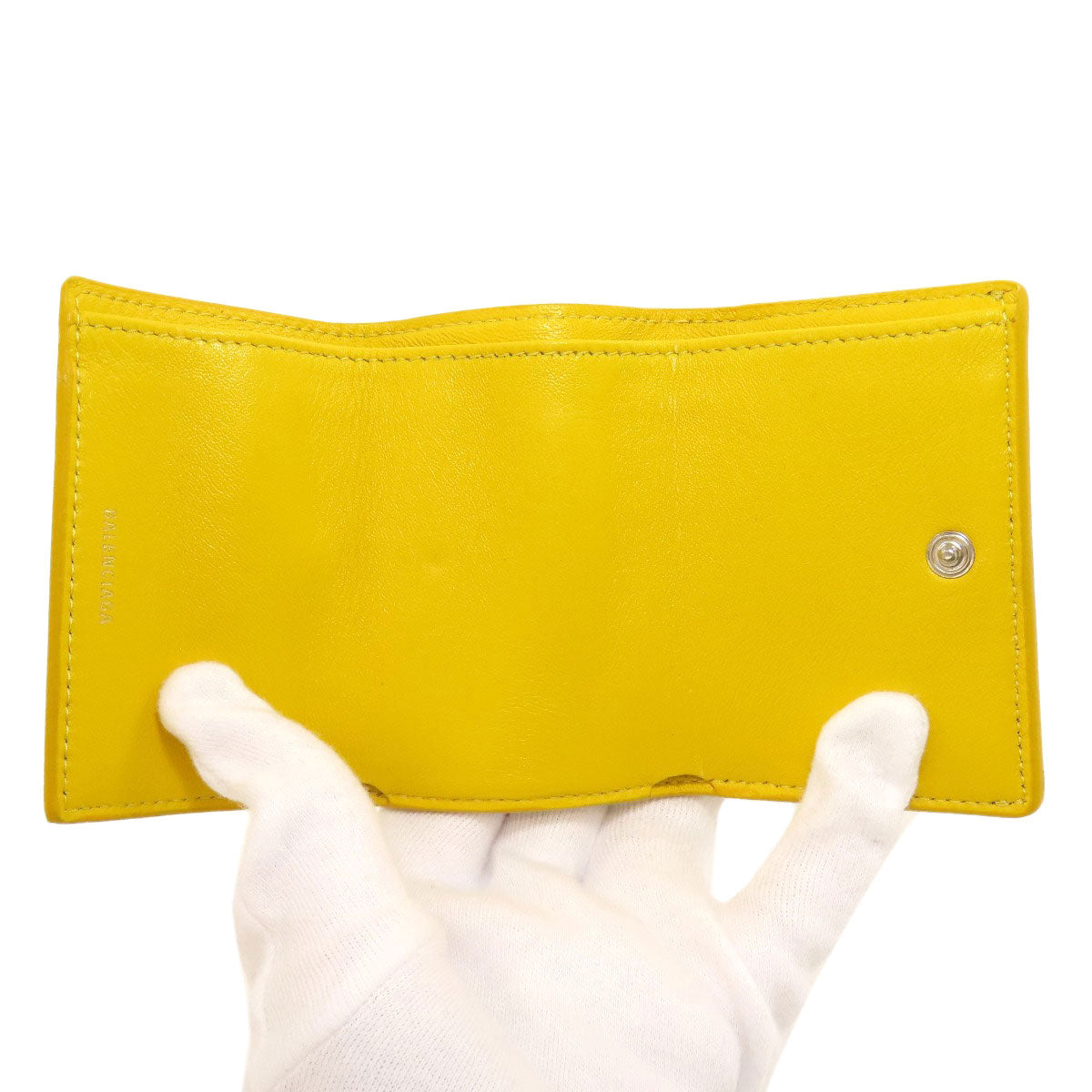 BALENCIAGA 529098 Logo tri-fold wallet Bifold Wallet with Coin Pocket Leather Ladies [Used]