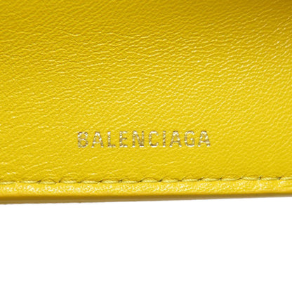 BALENCIAGA 529098 Logo tri-fold wallet Bifold Wallet with Coin Pocket Leather Ladies [Used]