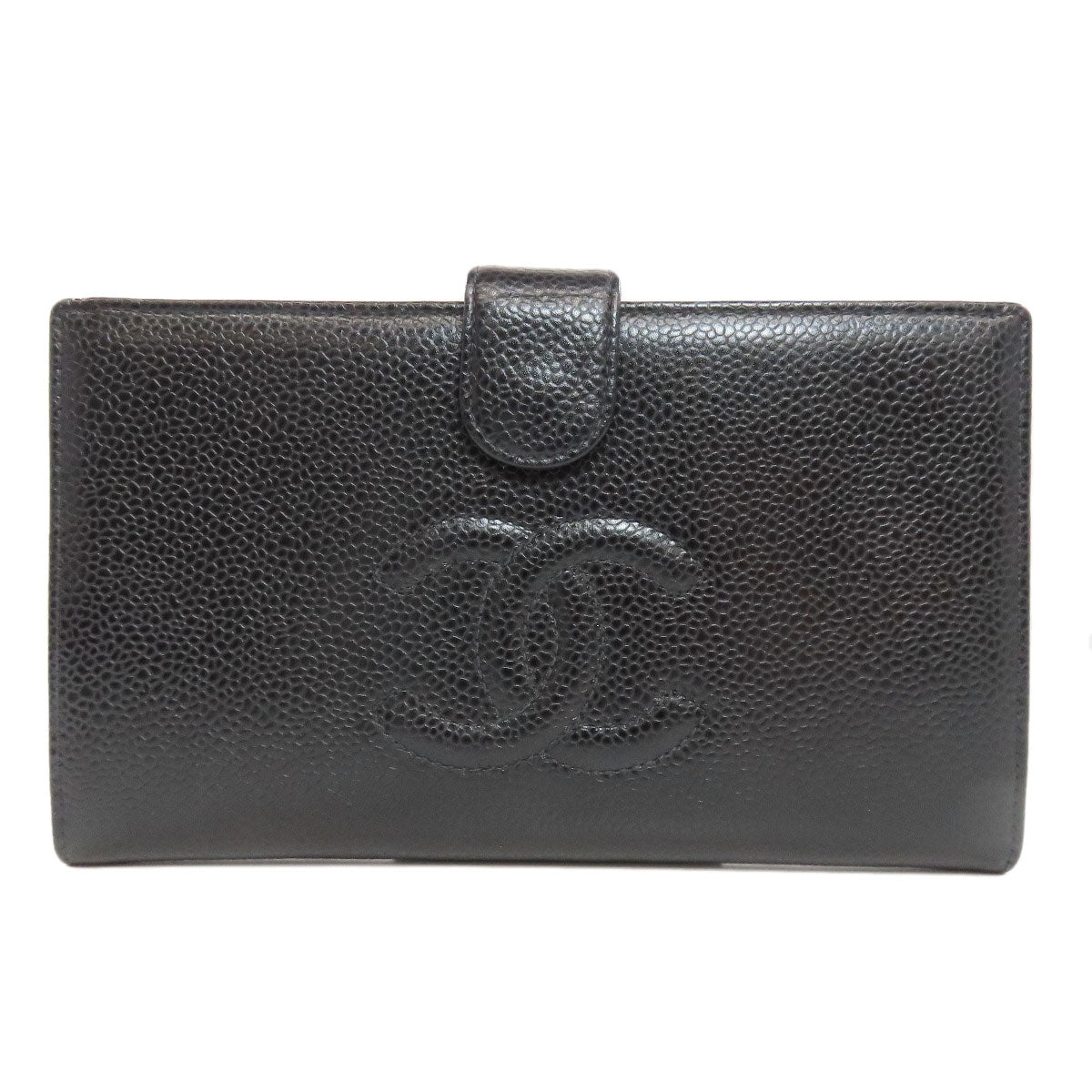 CHANEL   Long wallet (with coin pocket) COCO Mark GoldHardware Caviar skin Ladies