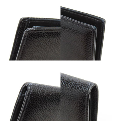 CHANEL COCO Mark GoldHardware Long wallet (with coin pocket) Grained Calfskin Skin Ladies [Used]