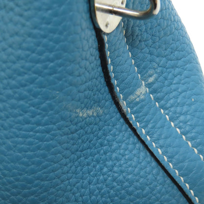 HERMES   Handbag Bolide31 Blue Jean SilverHardware Taurillon Clemence Ladies