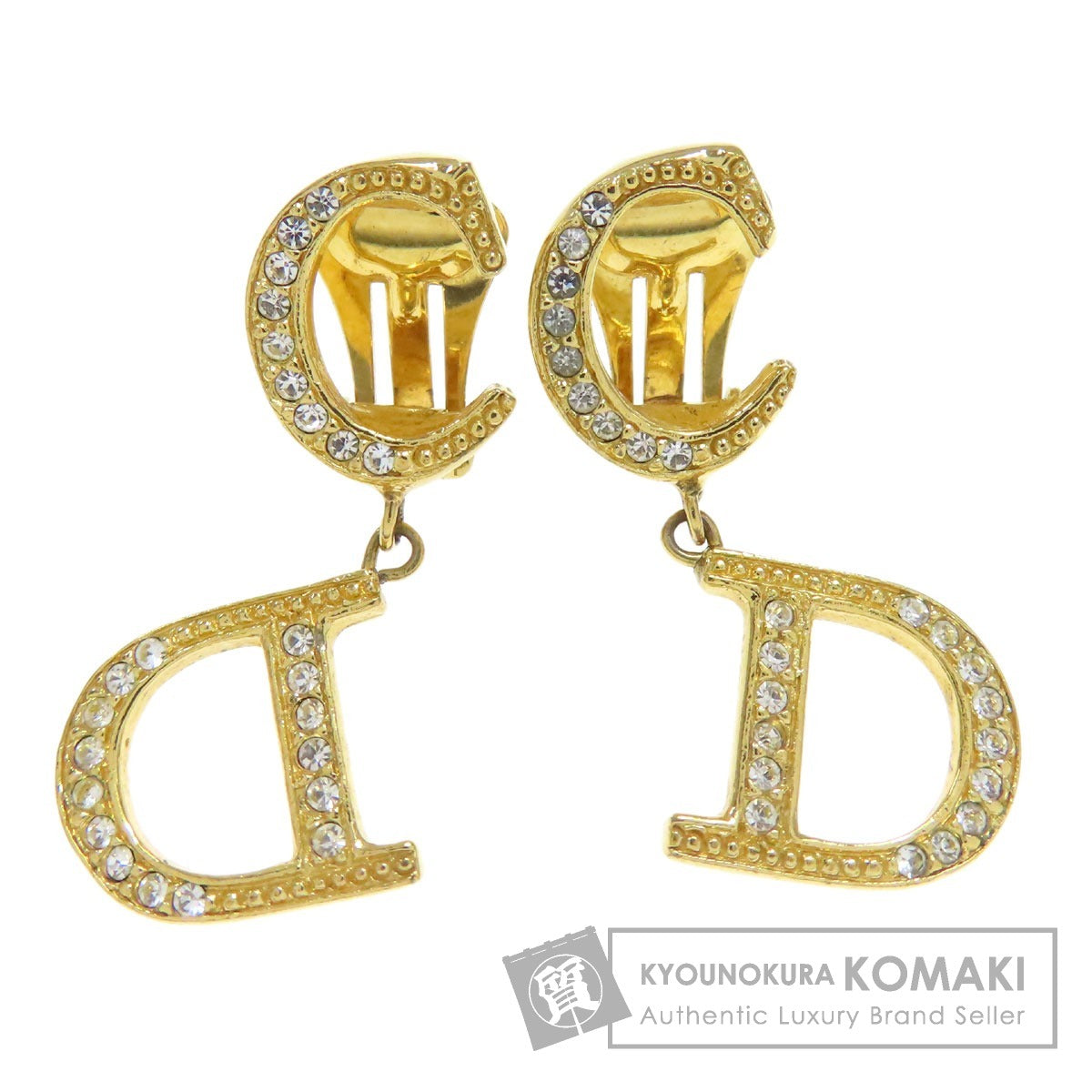 CHRISTIAN DIOR CD logo earring Metal Ladies [Used]