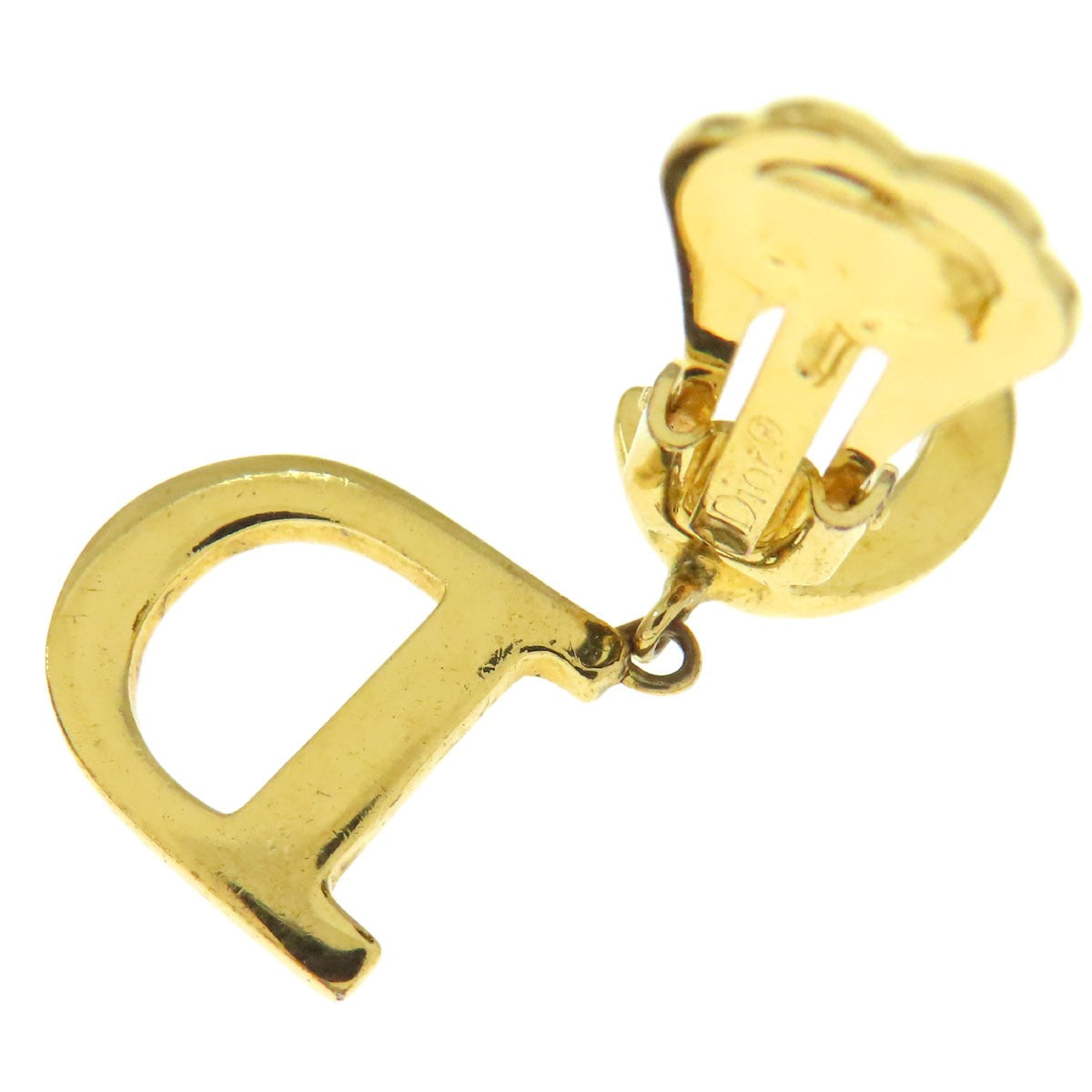 CHRISTIAN DIOR CD logo earring Metal Ladies [Used]