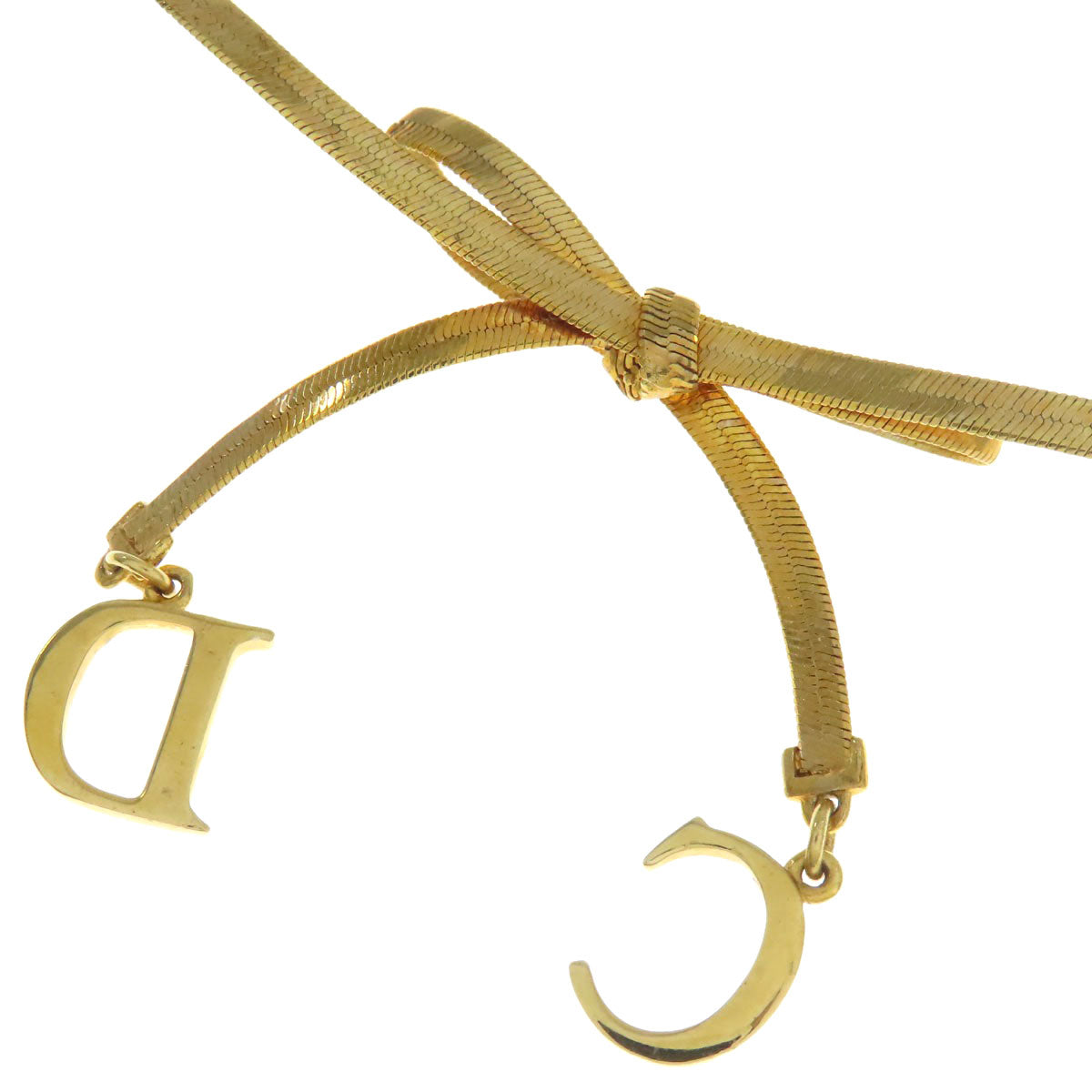 CHRISTIAN DIOR ribbon Bracelet Metal Ladies [Used]