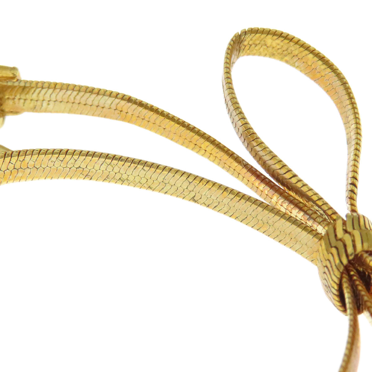 CHRISTIAN DIOR ribbon Bracelet Metal Ladies [Used]