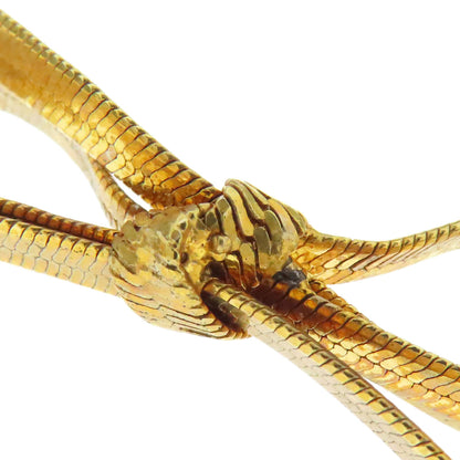 CHRISTIAN DIOR ribbon Bracelet Metal Ladies [Used]